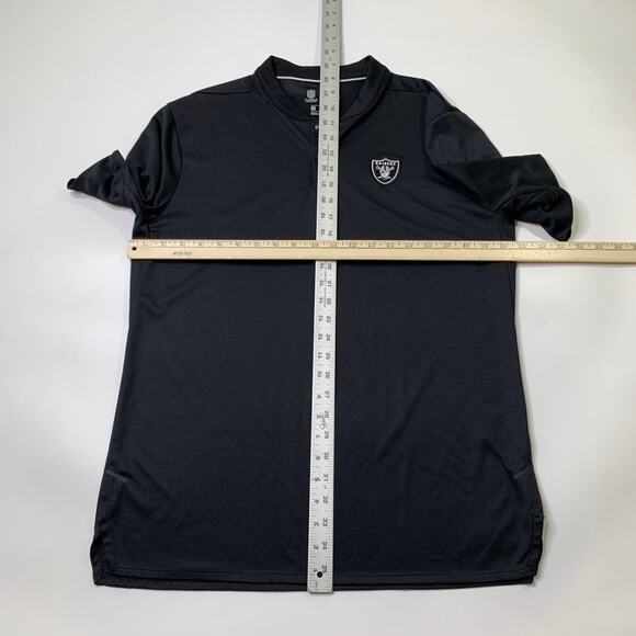 Las Vegas Raiders Shirt Mens M Black NFL OnField Blade Collar Nike Golf Polo - Picture 6 of 12